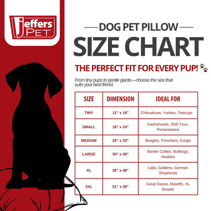 Pet Comfort Dog Pillow, Tiny 12" X 18", Navy – Machine Washable Dog Bed for House, Sofa, Crate & Travel – Poly Cotton Shell, Winter Warmth, Soft, Comfy, Durable, Top Pet Bedding