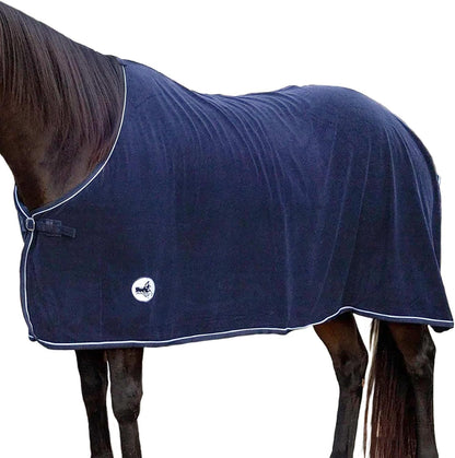 Standard Neck Fleece Cooler for Horses, 81" - Navy