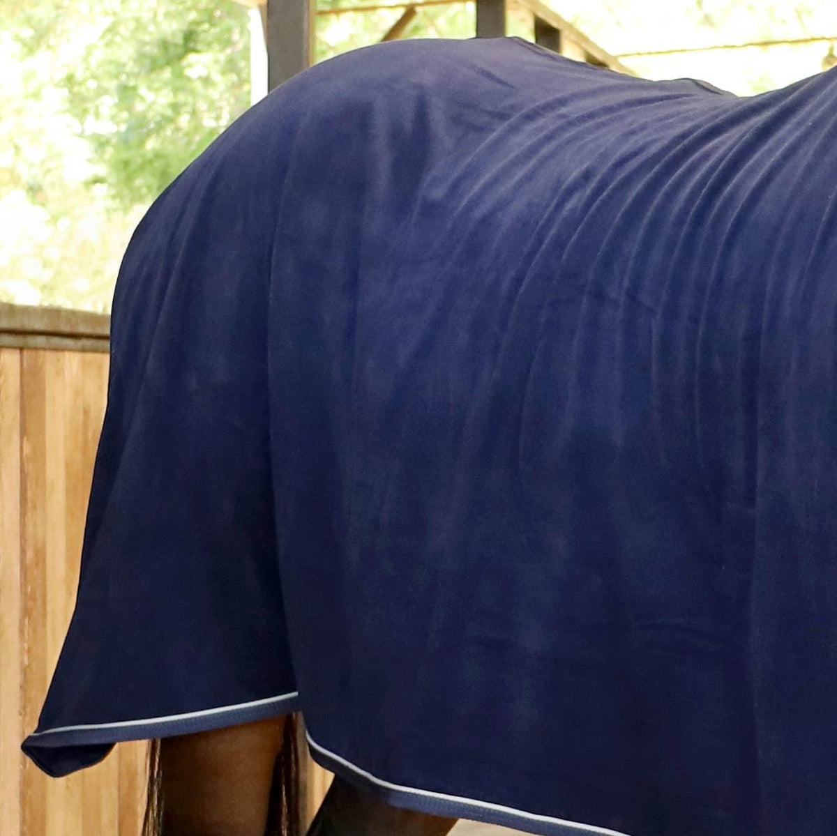 Standard Neck Fleece Cooler for Horses, 81" - Navy