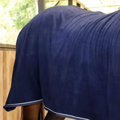 Standard Neck Fleece Cooler for Horses, 81" - Navy