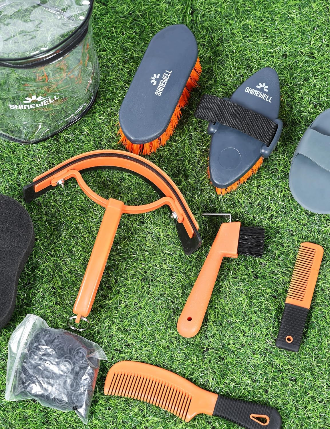 8-Piece Horse Grooming Kit, Complete Horse Brush Set