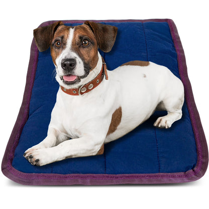 Pet Comfort Dog Pillow, Tiny 12" X 18", Navy – Machine Washable Dog Bed for House, Sofa, Crate & Travel – Poly Cotton Shell, Winter Warmth, Soft, Comfy, Durable, Top Pet Bedding