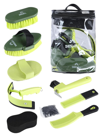 8-Piece Horse Grooming Kit, Complete Horse Brush Set
