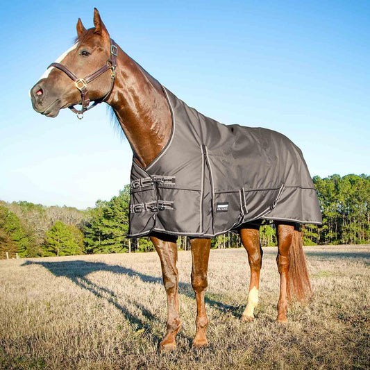 1680D High Neck Horse Turnout Blanket, 240G, 84" - Plymouth Brown