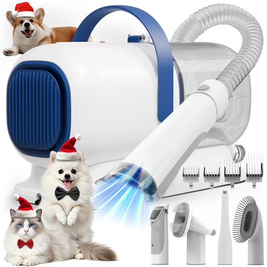 GP04 Dog Grooming Kit, 5 Grooming Tools, Pet Grooming Vacuum, Dog Clippers Kit, Low Noise